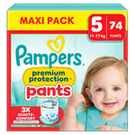 Pampers Premium Protection Pants, storlek 5 Junior 11-17 kg, maxiförpackning (1x 74 blöjor)