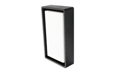 Frame vegg/taklampe 8W LED m/skumringsrelé, Svart