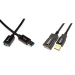 Amazon Basics Rallonge Câble USB 3.0 mâle A vers femelle A 2 m & Rallonge Câble USB 2.0 mâle A vers femelle A 1 m