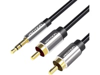 Audio Cable 3.5Mm Male To 2X Rca Male 3M Vention Bcfbi Black