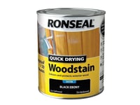 Ronseal - Woodstain Quick Dry Satin Ebony 750ml