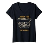 Womens US National Parks - California - Joshua Tree National Park V-Neck T-Shirt