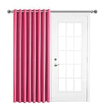 Aspire Homeware Curtains 84 Inch Drop Door Curtain Pink Eyelet Blackout Curtains for Bedroom Thermal Insulated Ring Top Single Curtain Panel