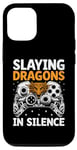 Coque pour iPhone 14 Pro Jeu vidéo Slaying Dragons In Silence