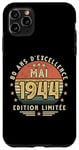 Coque pour iPhone 11 Pro Max Mai 1944 Cadeau Anniversaire Mai 1944 80 ans Homme Femme