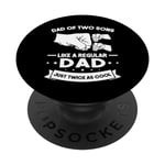 dad of two sons like a regular dad daddy PopSockets PopGrip Interchangeable