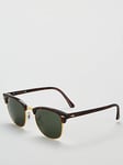 Ray-Ban Clubmaster Sunglasses - Tortoise, Tort/Green, Women