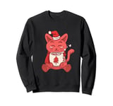 Funny Chocolate for Colorful Chocolate Cat With Hot Cocoa Sweatshirt