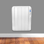 Futura 1000W White Electric Radiator Heaters for Home, Bathroom Safe 24/7 Day Timer Electric Heater Lot 20 & Advanced Thermostat Control Wall Mounted Low Energy Panel Heater with Child Lock