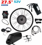 27.5" Electric Bicycle Conversion Kit E Bike Rear Wheel Hub 2000  52 V UK