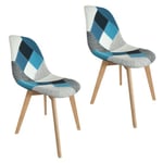 Chaises de salle Ã manger Serena en patchwork