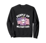 Cat Kitty Purple UP for Military Kids Girl Boy Kid Children Sweatshirt