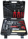 KS TOOLS - 911.0703 - boite a outils complete 1/4'' - 1/2'', 103 pièces - malette outils tournevis douilles et marteau - caisse a outil et outillage mecanique auto garantie à vie