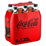 Soda Sans Sucres Coca-cola - Le Pack De 6 Bouteilles D'1,25l