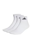 adidas Essentials 3 Pack Ankle Trainer Socks - White/Black, White/Black, Size Xs, Women