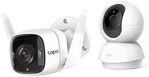 TP-Link Tapo Caméra Surveillance WiFi Extérieur TAPO C320WS, QHD 4MP(2K+), Vision Nocturne en Couleur & Tapo Caméra Surveillance WiFi (Tapo C200), Camera intérieur 1080P avec Vision Nocturne
