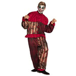 Boland - Costume Midnight Clown, combinaison avec col, hommes, horreur, clown, psychopathe, Halloween, carnaval, fête costumée