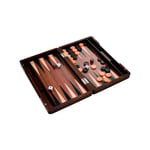 Backgammon Komplett i tre 31 cm Kommer i flott treeske m/ trebrikker