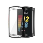 Electroplate TPU Fitbit Charge 5 skærmbeskytter - Sort