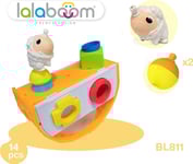 Lalaboom Shape Sorter With Beads, 14 Pcs., Bl811