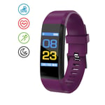 Fitness Trackers Activity Tracker Watch with Heart Rate Blood Pressure Monitor, Waterproof Watch with Sleep Monitor, Calorie Step Counter Watch for kids Women Men Compatible Android Ios,Purple