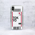 Personalised Plane Ticket Tag Boarding Pass Customised Phone Case/Cover Compatible with Samsung Galaxy A20e Tokyo