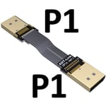5cm P1(A)-P1B DisplayPort câble d'extension Flex 1.4, câble coudé 8K 4K HDR 165Hz, affichage 60Hz, adaptateur de Port pour vidéo PC portable TV DP 1.4 1.2 Nipseyteko