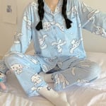 Sanrios Kawaii Pyjamas Cinnamoroll Söt tecknad koreansk sovsal Hem Kläder Flickvän Present - Perfekt 80-100catty 80-100catty