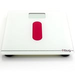 FitBug WoW Bluetooth Phone Compatible Digital Body Weight Bathroom Scales Weighing Scale (Red / White)