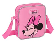Safta Minnie Mouse Loving Petit sac à bandoulière pour enfant, idéal pour les enfants de 5 à 14 ans, confortable et polyvalent, qualité et résistance, 16 x 4 x 18 cm, couleur rose, rose, Estándar,