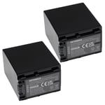 EXTENSILO 2x Batteries compatible avec Sony FDR-AX53, FDR-AX700, FDR-AX53E, FDR-AX100E appareil photo, reflex numérique (3090mAh, 7,4V, Li-ion)