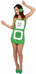 Morph Suit Personalisable Mp3 Player Green Small Adult Fancy Dress Costume