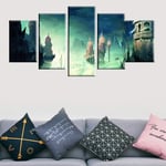 RuYun Modern home wall art picture decoration print 5 pieces Persian prince castle painting canvas 30x40 30x60 30x80cm no frame