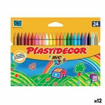 Tjocka färgpennor Plastidecor Multicolour (12 antal)
