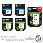 Genuine Hp 304 / 304xl Black & Colour Ink Cartridges - Original Hp Cartridges