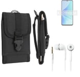 For Oppo A57 + EARPHONES Belt bag outdoor pouch Holster case protection sleeve