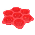 (Red )Hamburger Bun Mold 7 Cavity Silicone Non Stick Dishwasher Safe Househol UK