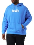 Levi's Men's Relaxed Graphic Sweatshirt Hoodie, Poster Logo Hoodie Palace Blue, S