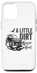 Coque pour iPhone 15 Vintage A Little Dirt Never Hurt, voiture tout-terrain, camion, 4x4, boue