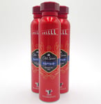 OLD SPICE CAPTAIN DEODORANT BODY SPRAY BIG 250ML CAN 3 PACK