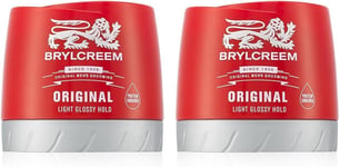 2x Brylcreem ORIGINAL LIGHT GLOSSY HOLD Mens Hair Styling 150 ml (Pack of 2) 