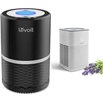 Levoit Air Purifiers for Home Allergies with H13 True HEPA Filter, Display Off, 3 Speeds, Night Light, LV-H132 &Air Purifier, Dual H13 HEPA Filters with Aromatherapy Diffuser, LV-H128