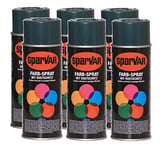 6 boîtes Vernis Spray avec protection contre la rouille, RAL 5023 Télécommande bleu, 400 ml, brillant