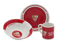 Sevilla Fútbol Club - Set de Petit-Déjeuner, Produit Officiel du Sevilla Fútbol Club, Rouge et Blanc (CyP Brands)