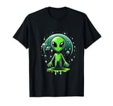 Green Alien For Kids Boys Men Women T-Shirt