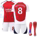 Arsenal Hemma Barn Fotbollströja 2024-2025 med strumpor nr 8 Ødegaard 26