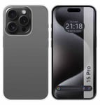 Housse En Silicone Gel TPU Transparent Compatible Avec L'Iphone 15 Pro (6,1)