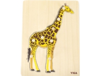 Viga 44605 Pussel på ett block med handtag - Giraff