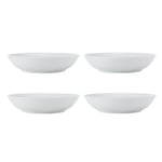 Cranborne Stoneware Pasta Bowls, Set of 4, 24cm, Cream