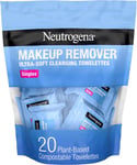 Neutrogena, Makeup Remover, Ultra-Soft Cleansing Towelettes,Singles,20Towelette
